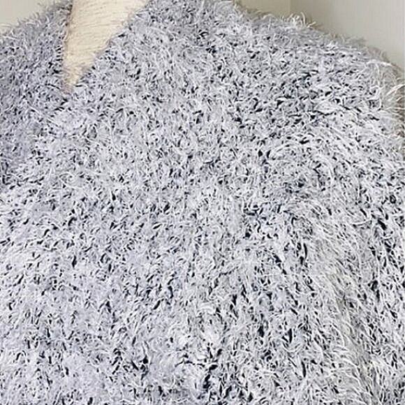 Kensie Fluffy Sweater Cardigan Jacket Sz XS Teddy Bear Eyelash Open Modern Boho - Picture 2 of 13